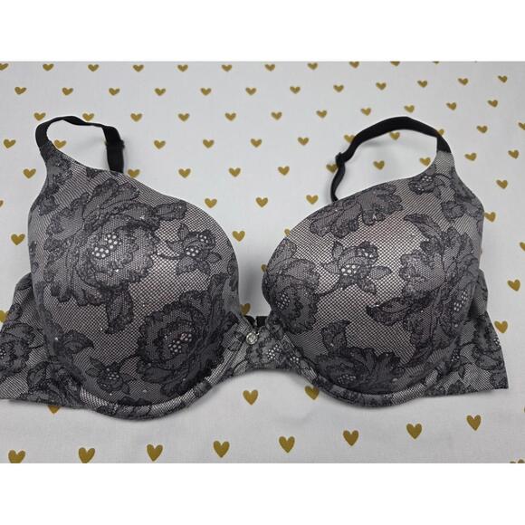 Victorias  Secret lace pattern lined demi bra 36C - Picture 1 of 7